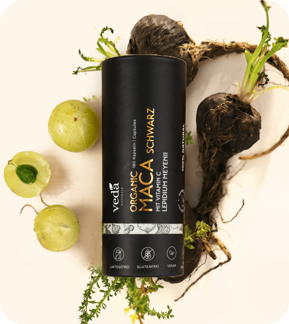 BIO MACA SCHWARZ MIT BIO AMLA EXTRAKT (VITAMIN C) - Veda Naturals